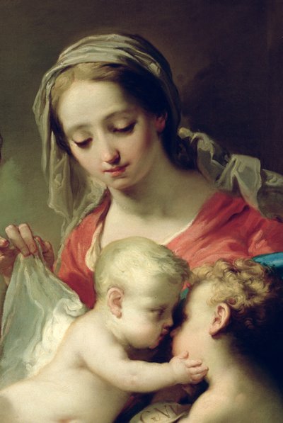 Madonna and Child with Saints John, Anna and Rocco (detail) by Gaetano Gandolfi